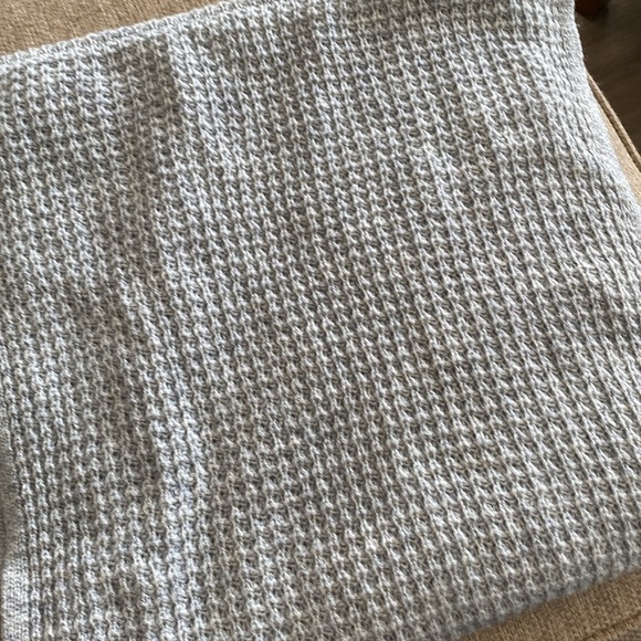 CELESTE Infinity Winter Scarf Grey Cashmere Wool Blend Knit Cozy soft warm - Picture 2 of 5